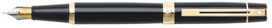 Перьевая ручка Sheaffer 300 Glossy Black featuring GT