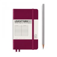 Записная книжка Leuchtturm A6 (в линейку), 187 стр., твердая обложка, винная