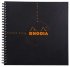 Блокнот Rhodia Classic Reverse Book на спирали, 21х21, клетка, 80 г, черный