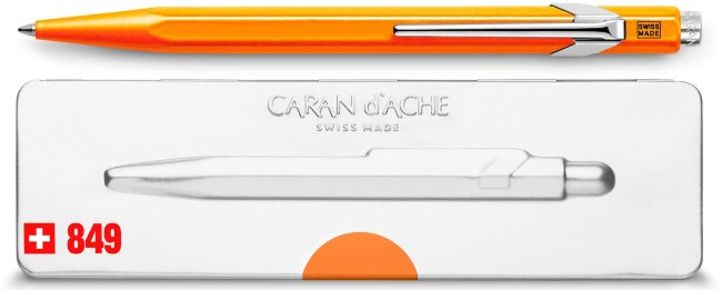 Ручка шариковая Carandache POPLINE, оранжевая Ручка шариковая Carandache POPLINE, оранжевая