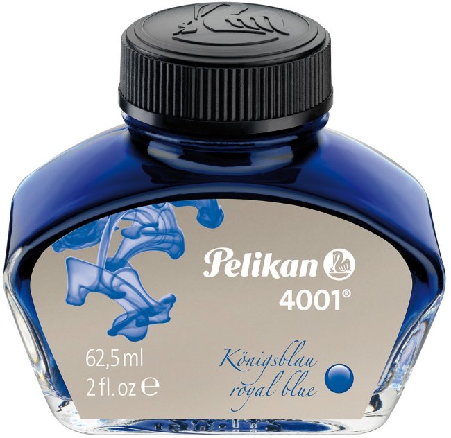 Флакон с чернилами для ручек перьевых Pelikan INK 4001 76 Royal Blue, синий, 62.5 мл Флакон с чернилами для ручек перьевых Pelikan INK 4001 76 Royal Blue, синий, 62.5 мл