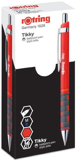 Ручка шариковая Rotring TIKKY 1904628 цвет красный, 12 штук Ручка шариковая Rotring TIKKY 1904628 цвет красный, 12 штук