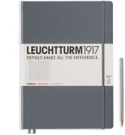 Записная книжка Leuchtturm Master Slim A4+ (в клетку), 123 стр., твердая обложка, антрацит