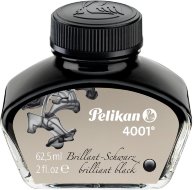 Флакон с чернилами для ручек перьевых Pelikan INK 4001 76 Brilliant Black, черный, 62.5 мл