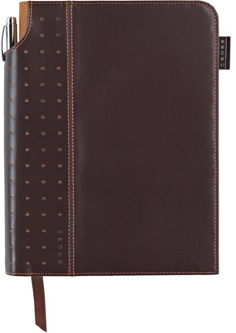 Записная книжка Cross, A5, коричневая, мини ручка, 250 страниц в линейку Записная книжка Cross, A5, коричневая, мини ручка, 250 страниц в линейку