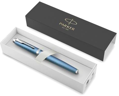 Ручка роллер Parker IM Premium T318 Blue Grey CT F черные чернила Ручка роллер Parker IM Premium T318 Blue Grey CT F черные чернила