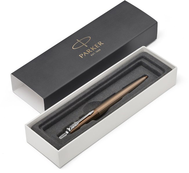 Шариковая ручка Parker Jotter Premium K176, Carlisle Brown Pinstripe CT Шариковая ручка Parker Jotter Premium K176, Carlisle Brown Pinstripe CT