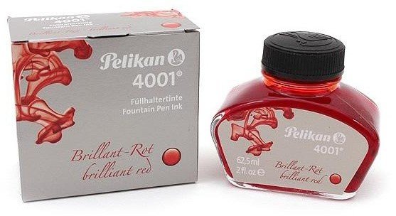Флакон с чернилами для ручек перьевых Pelikan INK 4001 76 Brilliant Red, красный, 62.5 мл Флакон с чернилами для ручек перьевых Pelikan INK 4001 76 Brilliant Red, красный, 62.5 мл
