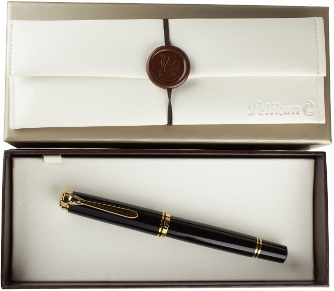 Перьевая ручка Pelikan Souveraen M 800, черный, подарочная коробка