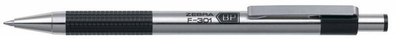 Ручки шариковые Zebra F-301 0.7мм, черные чернила (12 штук)