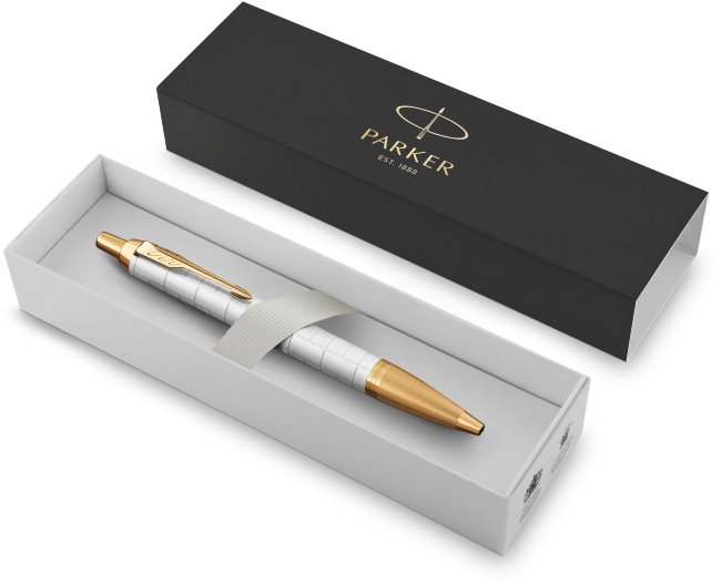 Ручка шариковая Parker IM Premium K318 Pearl GT M синие чернила Ручка шариковая Parker IM Premium K318 Pearl GT M синие чернила
