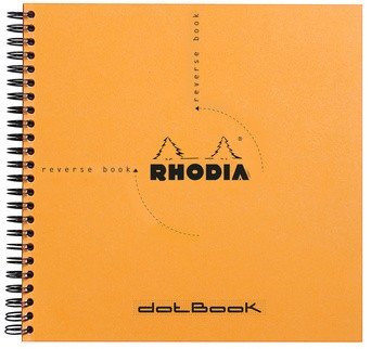 Блокнот Rhodia Classic Reverse Book на спирали, 21х21, точка, 80 г, оранжевый Блокнот Rhodia Classic Reverse Book на спирали, 21х21, точка, 80 г, оранжевый
