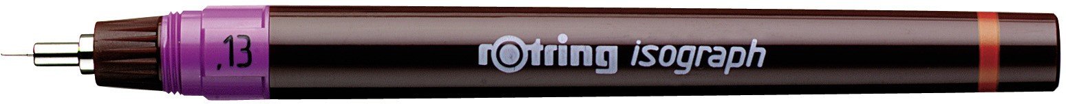 Изограф Rotring 1903395 0.13 мм, корпус бордовый