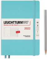 Еженедельник-блокнот Leuchtturm Weekly Planner & Notebook А5 2022г, 72л, мягкая обложка бирюзовый, E