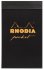 Карманный блокнот Rhodia Pocket Pad, 7,5х12, клетка, 80 г, черный