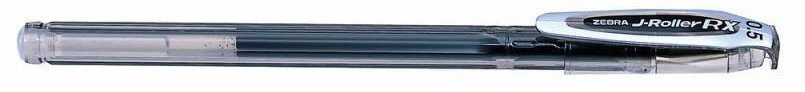 Ручки гелевые Zebra J-ROLLER RX 0.5мм, черные чернила (12 штук)