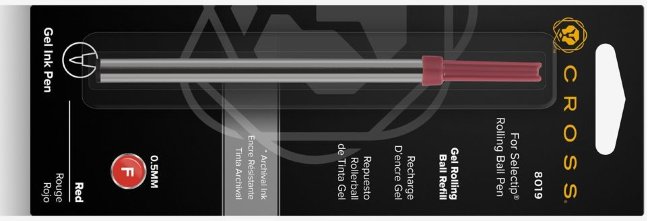 Стержень Cross для ручки-роллера стандартный, тонкий, красный