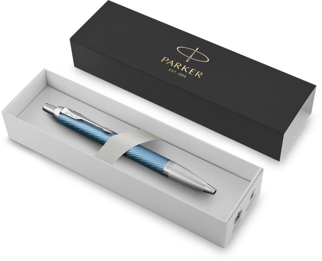 Ручка шариковая Parker IM Premium K318 Blue Grey CT M синие чернила Ручка шариковая Parker IM Premium K318 Blue Grey CT M синие чернила