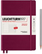 Еженедельник-блокнот Leuchtturm Weekly Planner & Notebook А5 2022г, 72л, мягкая обложка, винный, Eng
