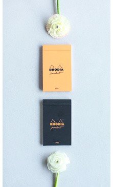 Карманный блокнот Rhodia Pocket Pad, 7,5х12, линейка, 80 г, черный Карманный блокнот Rhodia Pocket Pad, 7,5х12, линейка, 80 г, черный