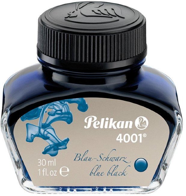 Флакон с чернилами для ручек перьевых Pelikan INK 4001 78 Blue-Black, черно-синий, 30 мл
