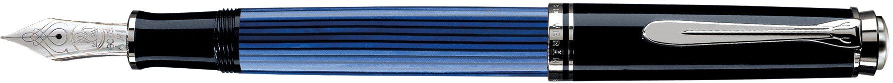 Перьевая ручка Pelikan Souveraen M 805, черный/синий, подарочная коробка