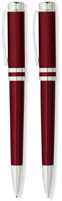 Набор Franklin Covey Freemont: шариковая ручка, карандаш 0.9мм, Red/Chrome, упаковка b2b