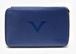 Кожаный чехол для двенадцати ручек Visconti VSCT синий