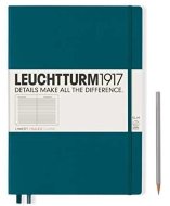 Записная книжка Leuchtturm  Master Slim A4+ (в линейку), 123 стр., твердая обложка, тихоокеански-зеленая