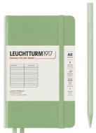 Записная книжка Leuchtturm A6 (в линейку), 187 стр., твердая обложка, пастельно-зеленая