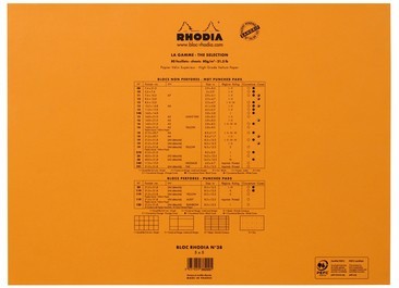 Блокнот Rhodia Basics №38, A3+, 42x31, клетка, 80 г, оранжевый Блокнот Rhodia Basics №38, A3+, 42x31, клетка, 80 г, оранжевый