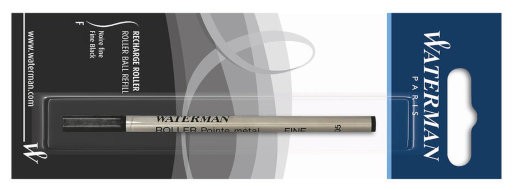 Стержень для ручки роллера Waterman, толщина линии тонкая (F), цвет черный