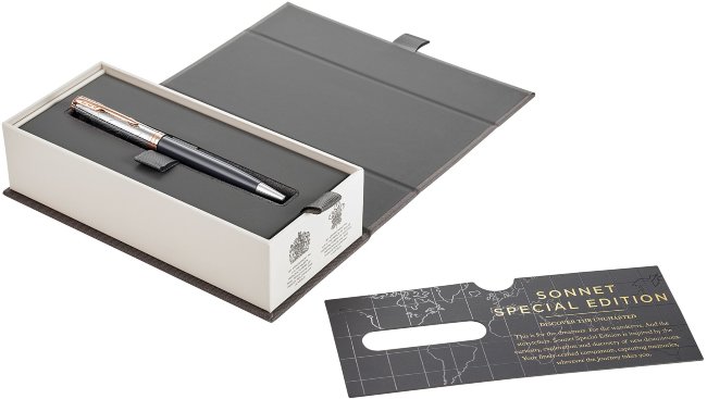 Шариковая ручка Parker Sonnet SE18 Stratum Grey PGT M, подарочная коробка Шариковая ручка Parker Sonnet SE18 Stratum Grey PGT M, подарочная коробка