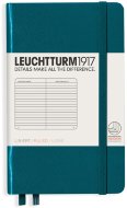 Записная книжка Leuchtturm A6 (в линейку), 187 стр., твердая обложка, тихоокеански-зеленая