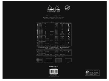 Блокнот Rhodia dotPad №38, A3+, 42x31, точка, 80 г, черный