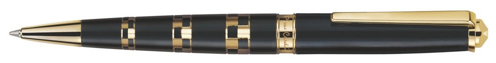 Шариковая ручка Pierre Cardin GAMME, сталь и позолота, черный