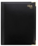 Ежедневник Letts LEXICON (PU) A4, позолоченный срез, датированный, черный