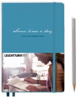Записная книжка воспоминаний Leuchtturm "Несколько строк в день" А5, на 5 лет, 365 стр., твердая обложка, нордически-синяя
