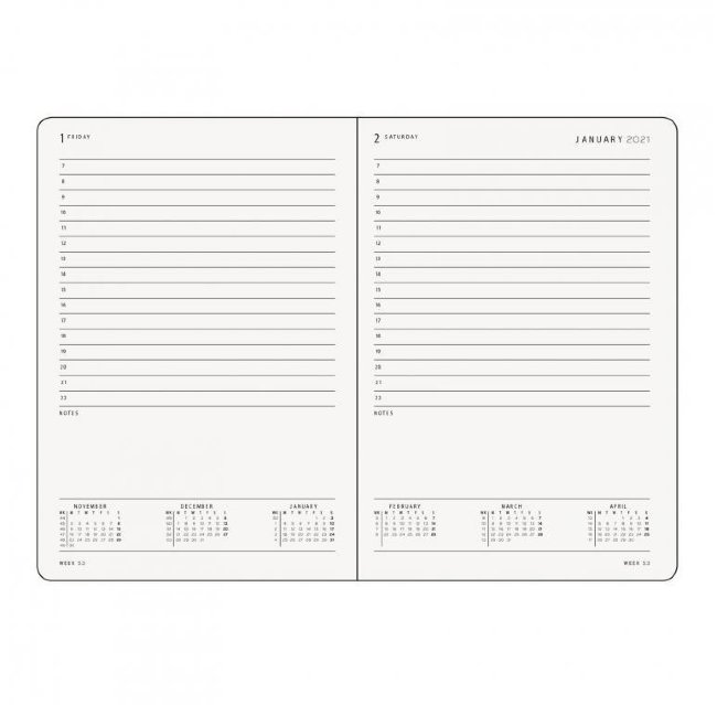 Еженедельник-блокнот Leuchtturm Weekly Planner & Notebook А5 2022г, 72л, мягкая обложка, тихоокеански-синий, Eng