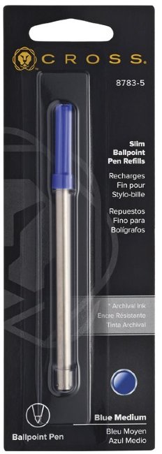 Стержень шариковый Cross для ручки Click, средний, синий