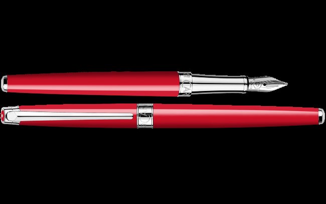 Перьевая ручка Caran d`Ache Leman Slim Scarlet red RH