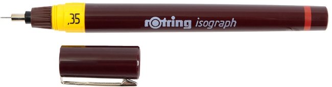 Изограф Rotring 1903400 0.35 мм, корпус бордовый Изограф Rotring 1903400 0.35 мм, корпус бордовый