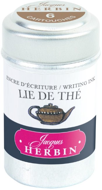 Картриджи для перьевых ручек Herbin, Lie de thé темно-коричневый, 6 шт Картриджи для перьевых ручек Herbin, Lie de thé темно-коричневый, 6 шт