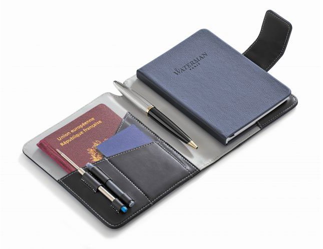 Подарочный набор: шариковая ручка Wateman Carene Essential Black GT + органайзер Подарочный набор: шариковая ручка Wateman Carene Essential Black GT + органайзер