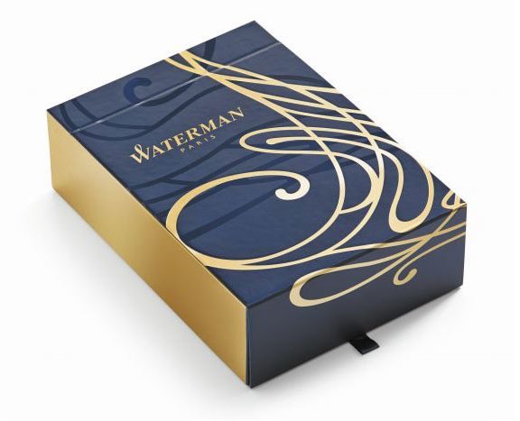 Подарочный набор: шариковая ручка Wateman Carene Essential Black GT + органайзер Подарочный набор: шариковая ручка Wateman Carene Essential Black GT + органайзер