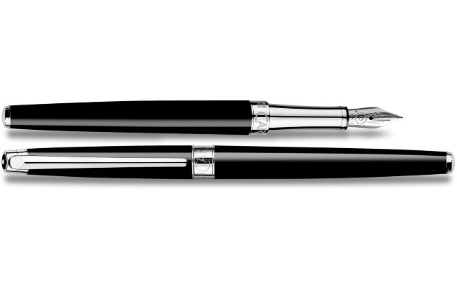 Перьевая ручка Caran d`Ache Leman Slim Black Ebony RH