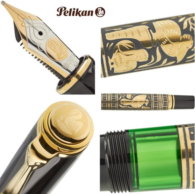 Перьевая ручка Pelikan Toledo M 900, черный, подарочная коробка Перьевая ручка Pelikan Toledo M 900, черный, подарочная коробка