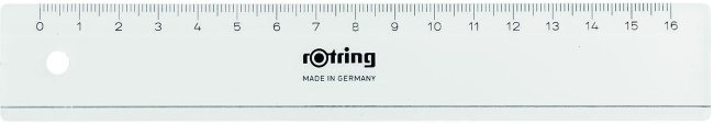 Линейка Rotring Centro Flat Ruler S0220870 16см, цвет прозрачный