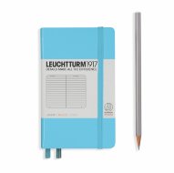 Записная книжка Leuchtturm A6 (в линейку), 187 стр., твердая обложка,  холодно-синяя