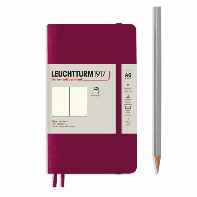 Записная книжка Leuchtturm Composition В5 (нелинованная), 123 стр., мягкая обложка, винная